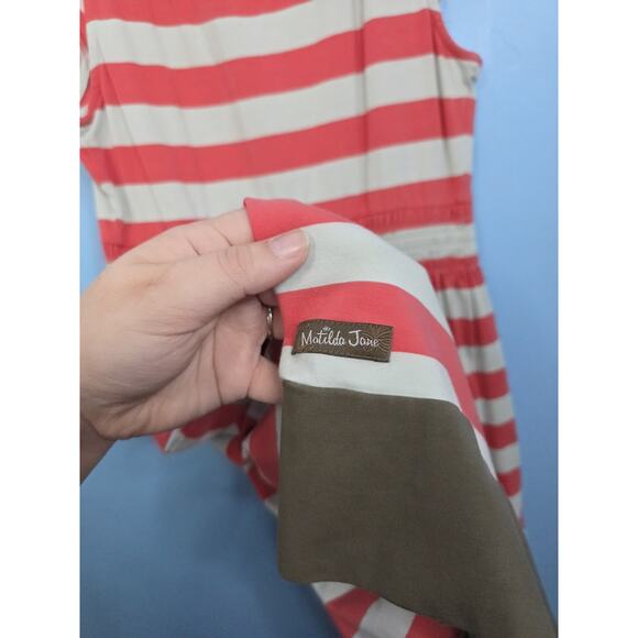 Matilda Jane size 14 Serendipity Peppermint Dress blue and tomato red remake - Picture 4 of 4